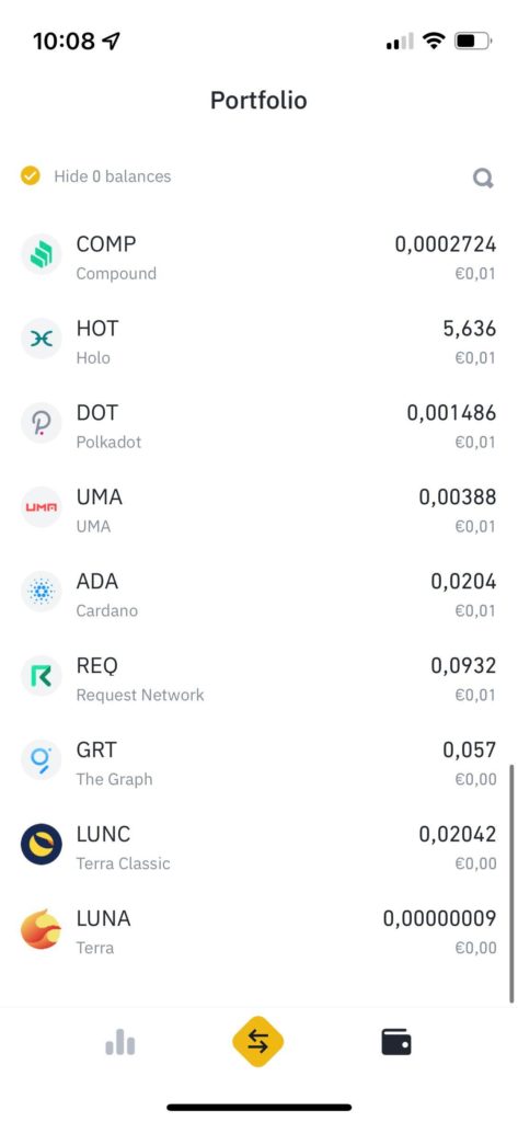 Little amount of crypto appears on account Is that like a reward from binance ? Or just a display bug ? Didn’t bought them ofc