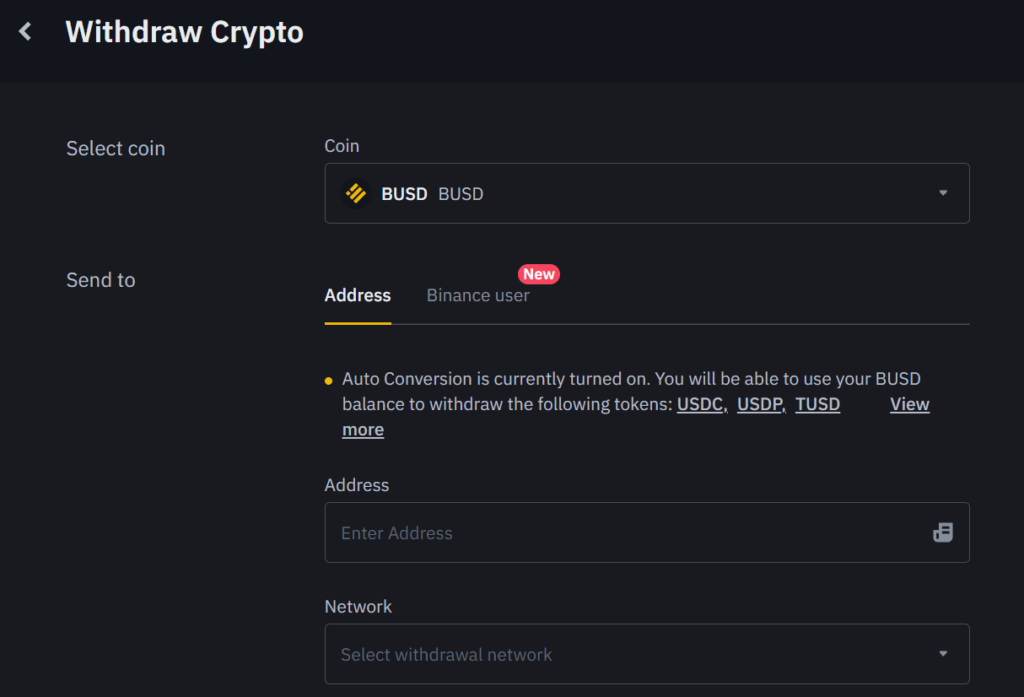 Bad UI design of desktop app when withdrawing BUSD - funds lost!