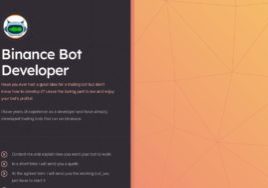 Binance bot developer
